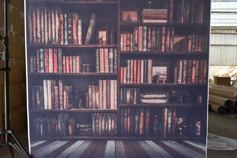 AOFOTO 10x10ft Old Books on Vintage Bookshelf Photography Background Library Retro Bookcase Backdrop Kid Boy Girl Adult Artistic Portrait Photoshoot Studio Props Video Drape Wallpaper - Image 4